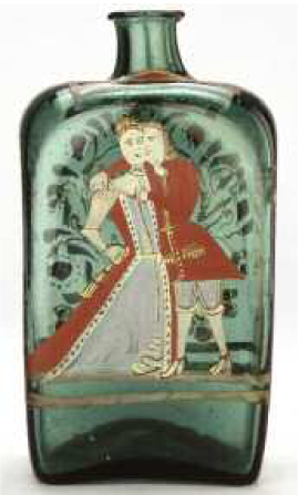 Moulded and enamelled glass vodka bottle An 18th-century example of how - photo 5