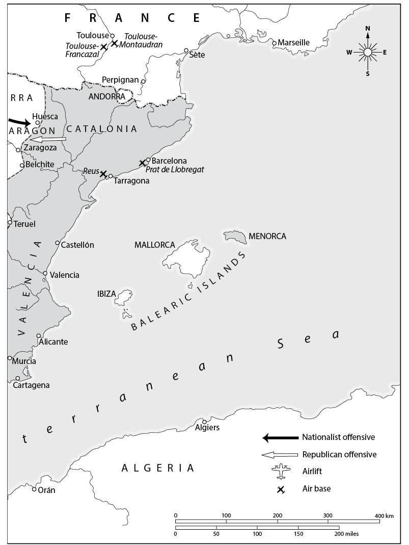 The division of Spain August 1936 The shaded areas are those held by the - photo 4