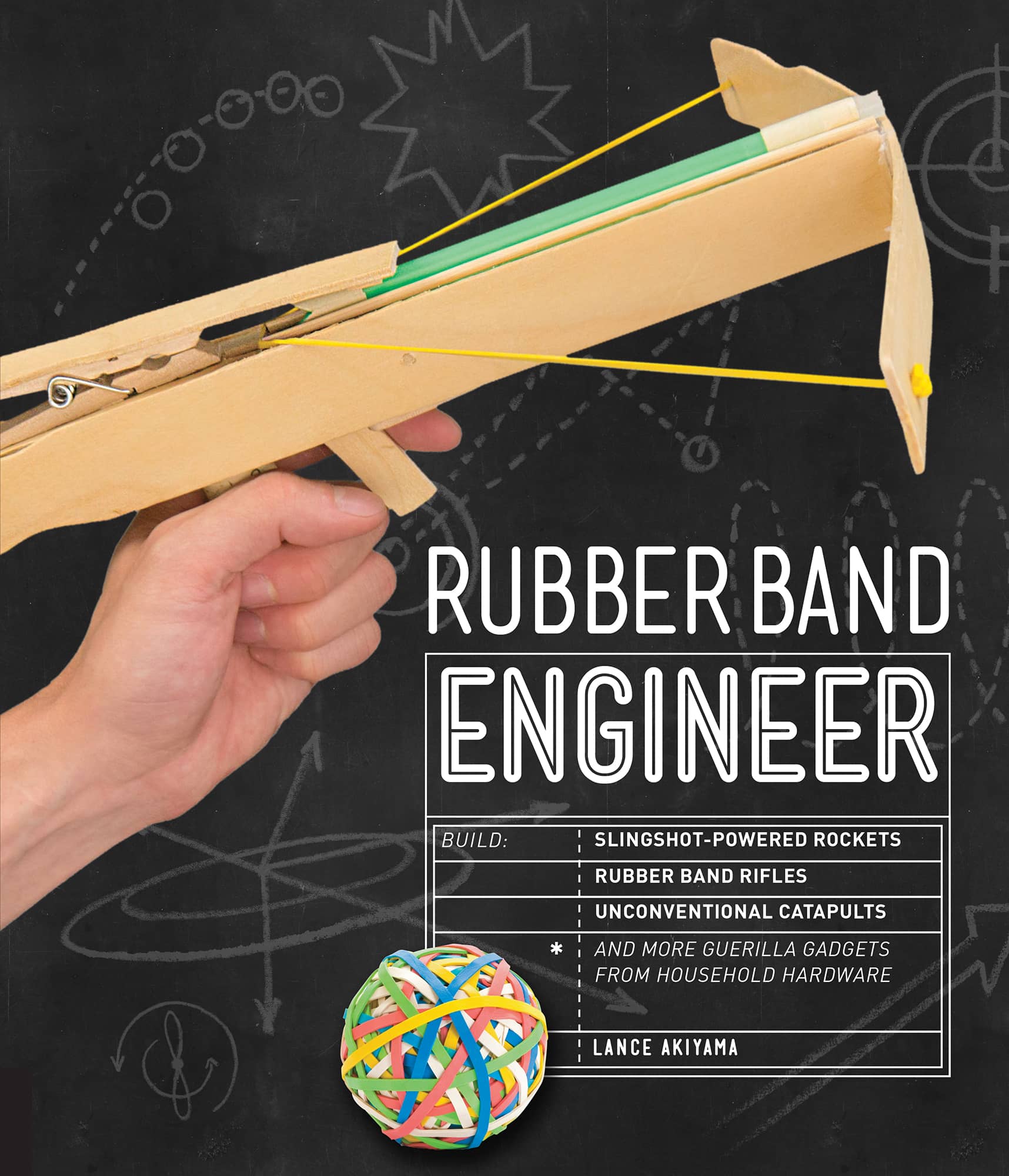 RUBBER BAND ENGINEER BUILD SLINGSHOT-POWERED ROCKETS RUBBER BAND RIFLES - photo 1