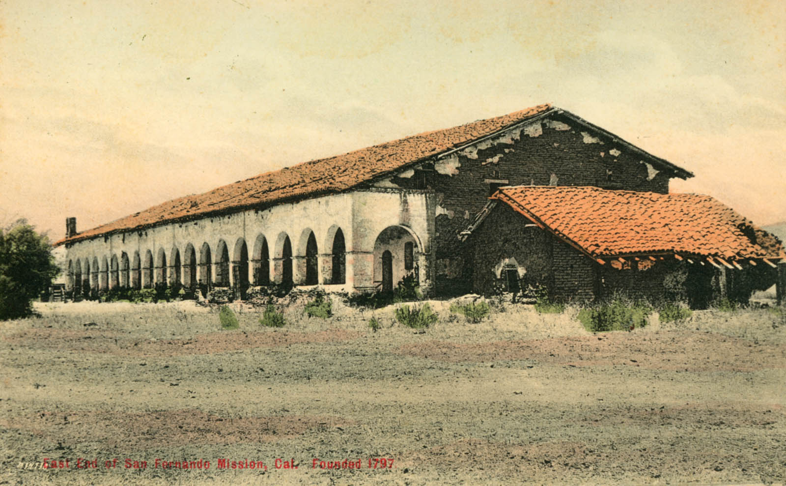 The ruins of the San Fernando Mission built in 1797 A rare photo of La - photo 6