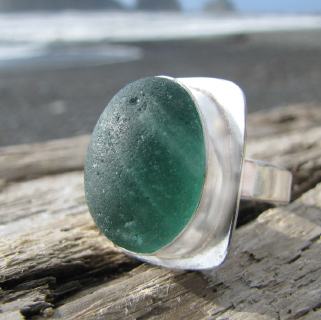 Ring made with sea glass plucked off Englands North shoreline Do-It-Yourself - photo 5