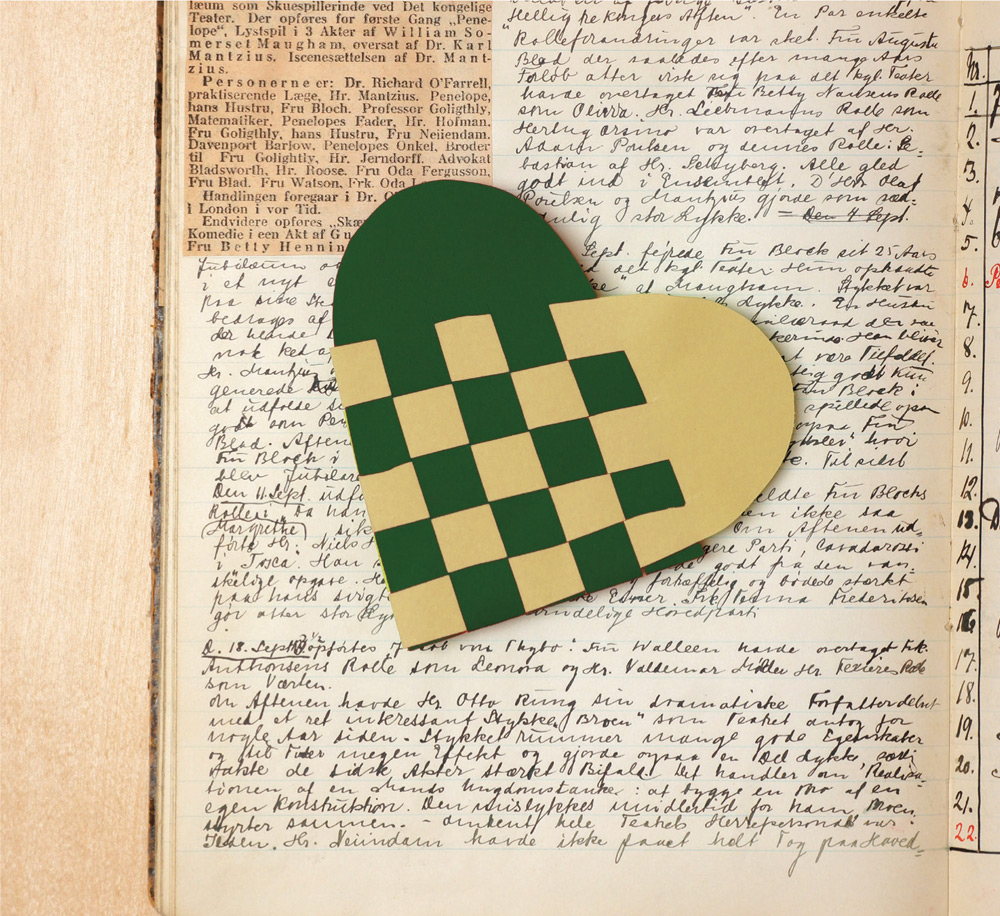 A woven paper heart like one made by Hans Christian Andersen around 1860 the - photo 5