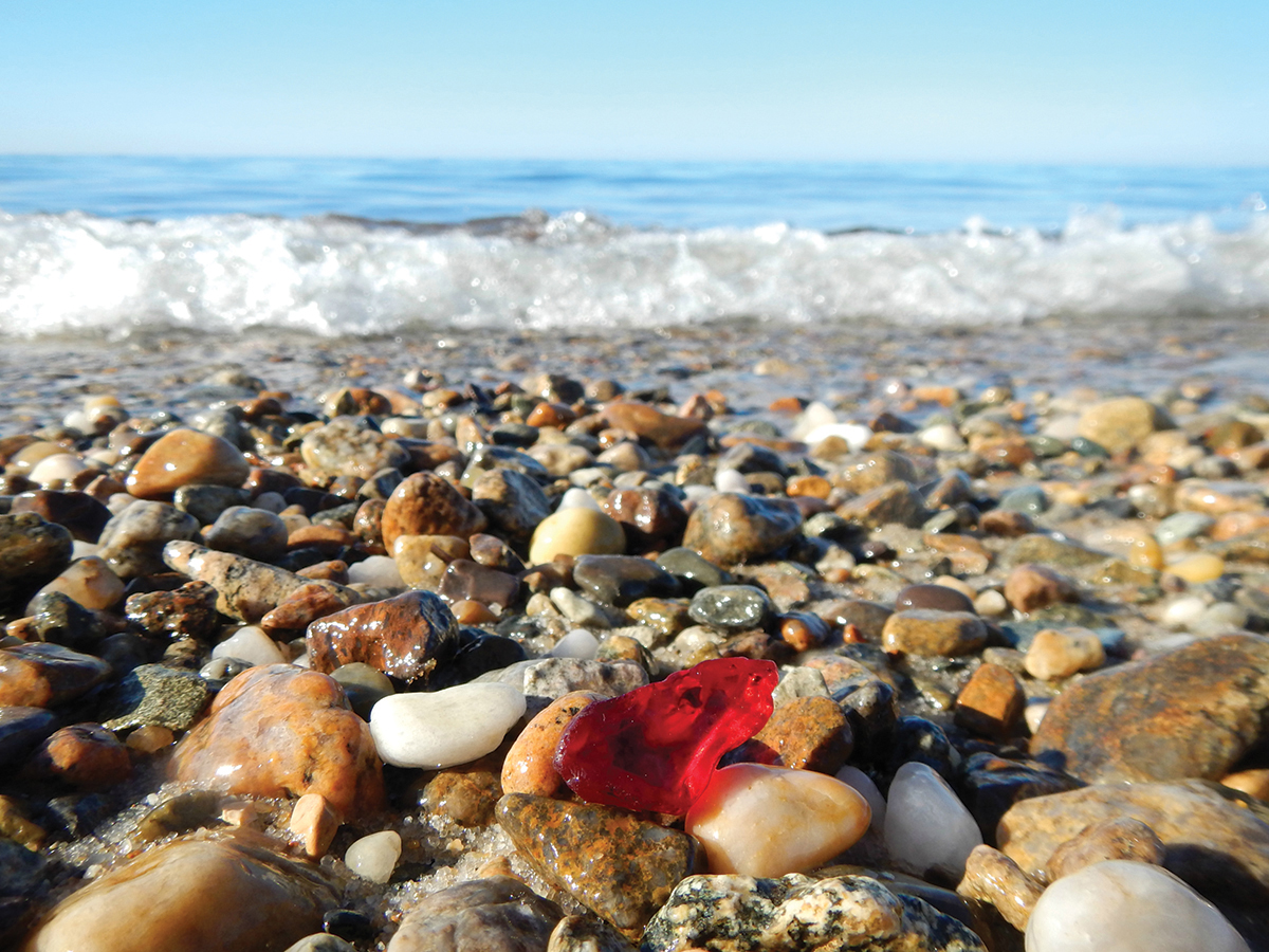 Sea glass can be partially hidden so move along the beach slowly and be - photo 22