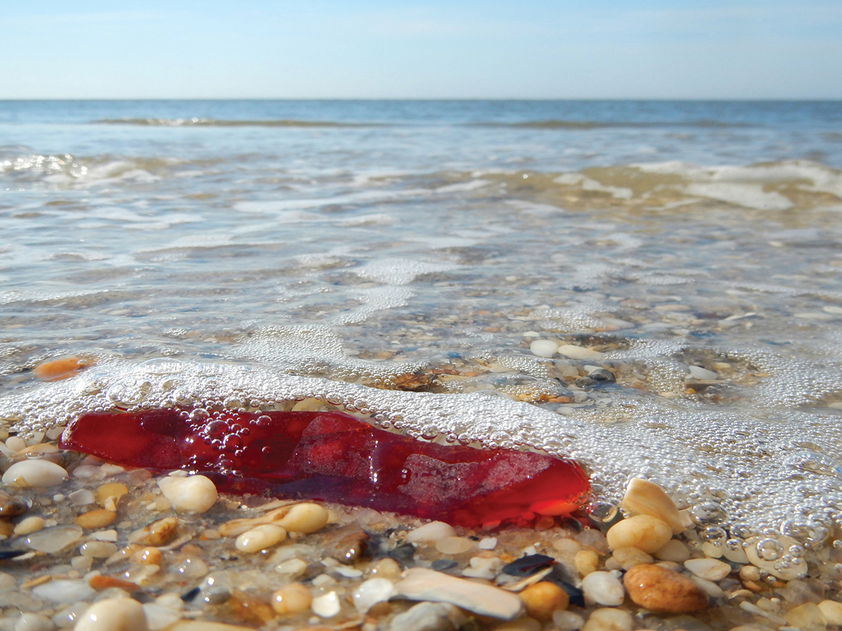 Sea glass can be partially hidden so move along the beach slowly and be - photo 23