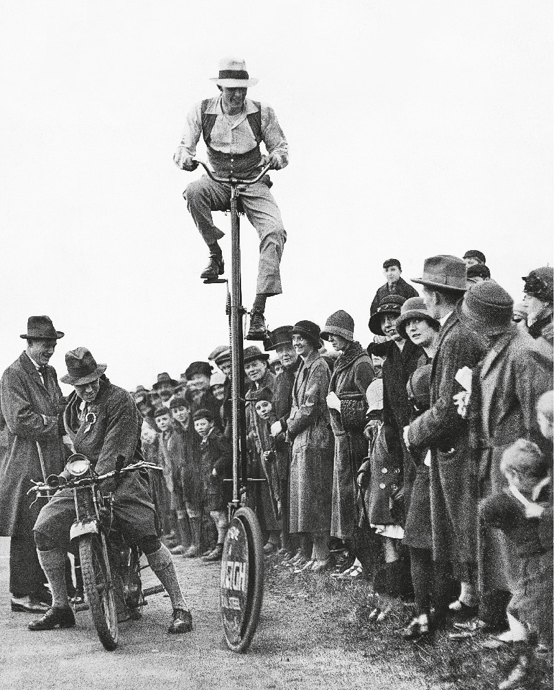 Doncaster Infirmary Appeal October 1925 A student on a tall unicycle attempts - photo 13