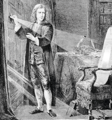 Sir Isaac Newton examining the nature of light with the aid of a prism This - photo 2