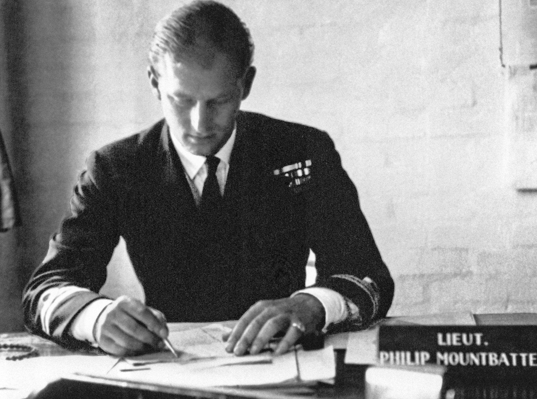 The newly ennobled Philip Mountbatten sports his Order of the Garter sash - photo 11