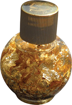 Gold leaf in a bottle Another use of minerals is the hobby of collecting - photo 6