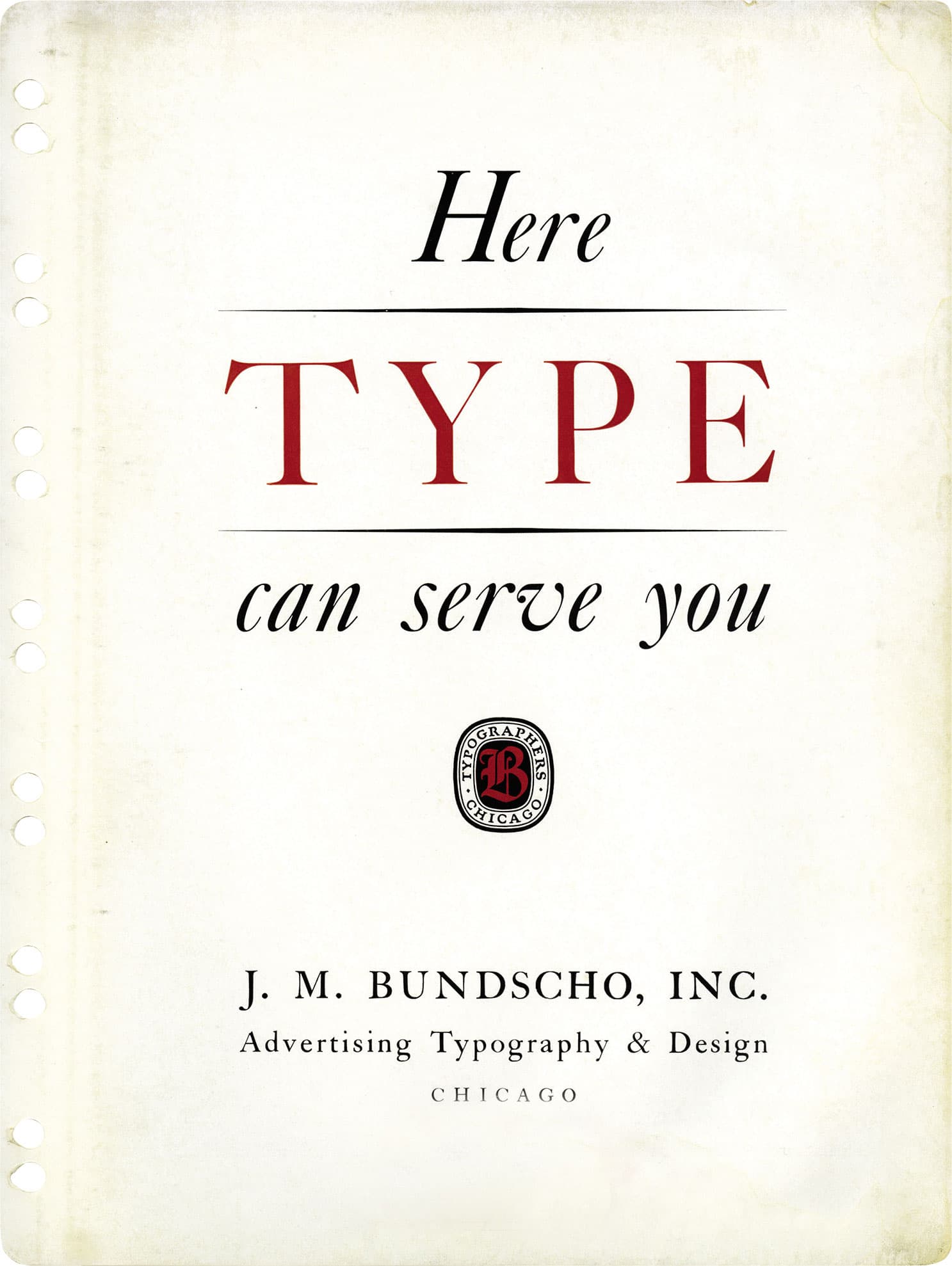 Type Foundry Catalog Title Page 1935 J M Bundscho Inc Chicago II USA - photo 3