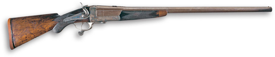 This six-gauge double-barreled breech-loading shotgun was designed for meat - photo 1