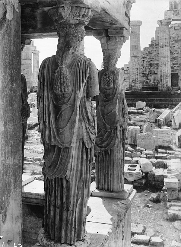 Erechtheion Caryatids seen from behind looking towards Parthenon Contents - photo 4