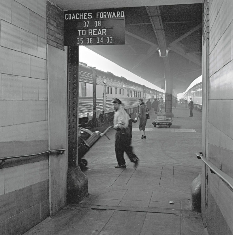 Viewed through a doorway leading to the Track 4 platform at Cincinnati Union - photo 4