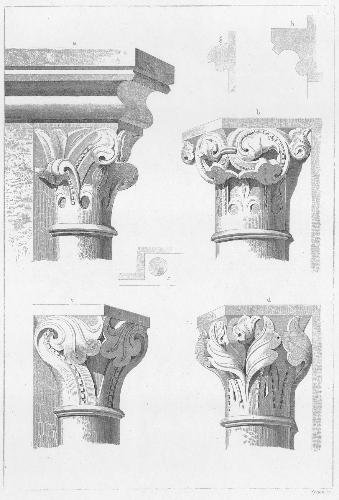 Four Romanesque column capitals from St Sebalds Nuremberg With details of - photo 2