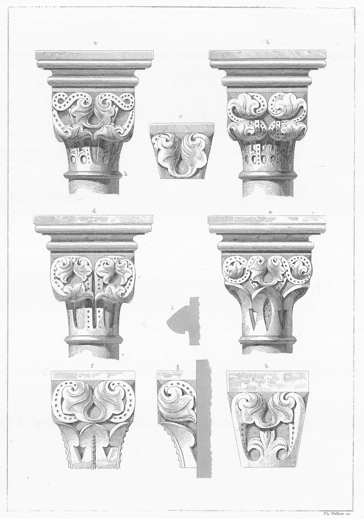 a b d e Four Romanesque column capitals from St Sebalds Nuremberg c - photo 3