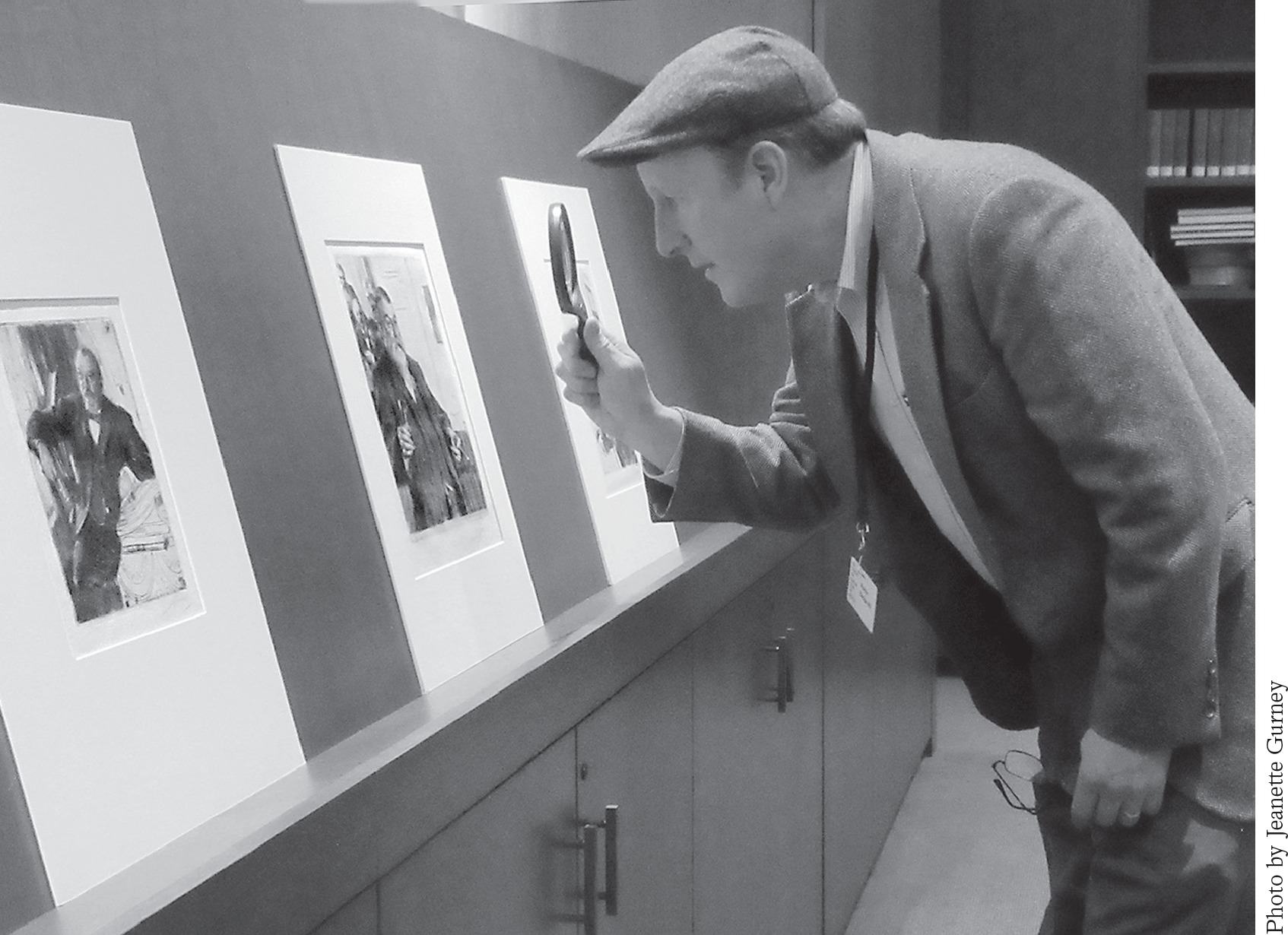 James Gurney inspecting original Zorn prints at The Clark Art Institute in - photo 2