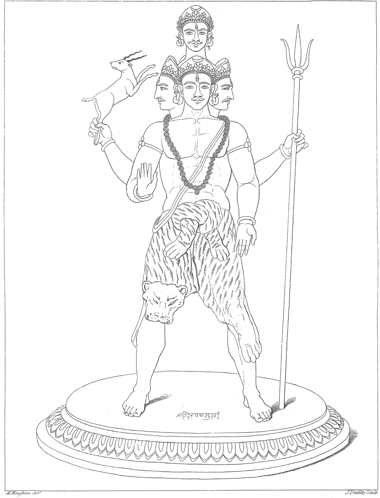 MAHDVA - PANCHAMUKH from a Zinc Image in the Museum at the India House - photo 17