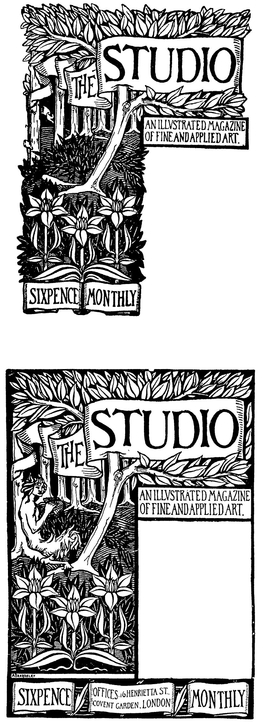 Two states of a cover design for The Studio No 1 April 1893 Jai Bais - photo 12
