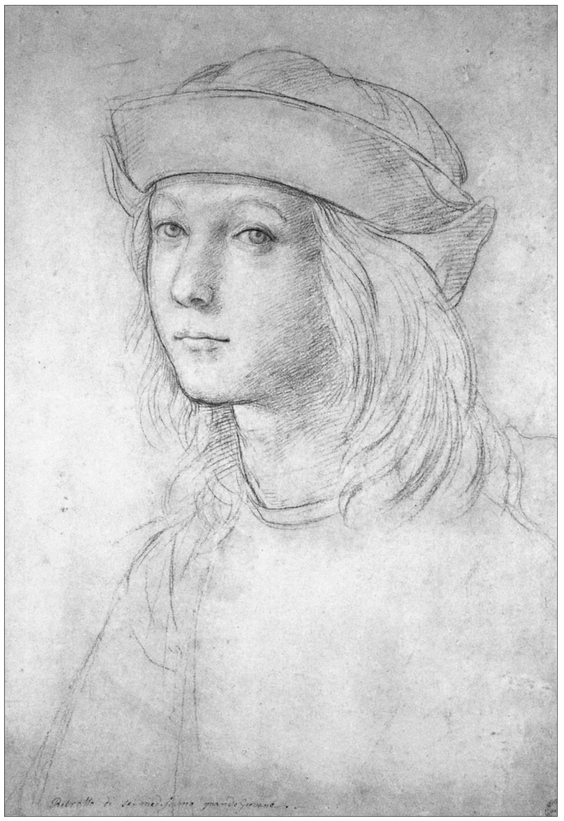 7 RAPHAEL 1483-1520 Self-portrait 1504 Black chalk on paper 38 x 26 cm - photo 8