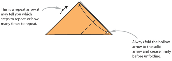 2 Fold the lower corner to the top corner crease and unfold Repeat the move - photo 9