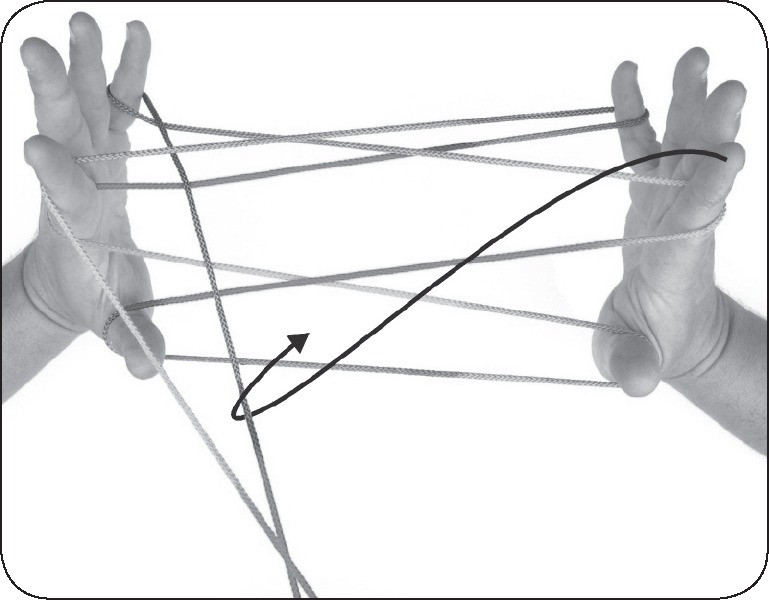 R2 over intervening strings picks up L mouth string and returns Mouth - photo 17