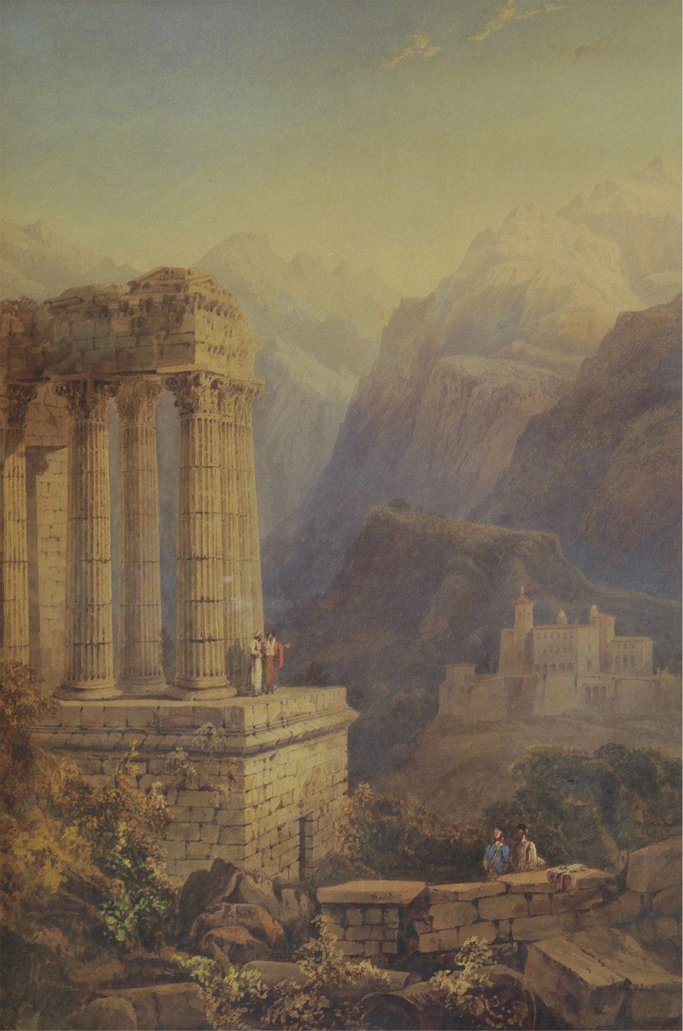 Imaginary Greek landscape by TW Atkinson probably painted before his Russian - photo 5