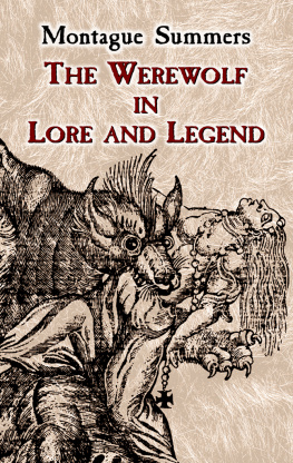 Montague Summers The Werewolf in Lore and Legend