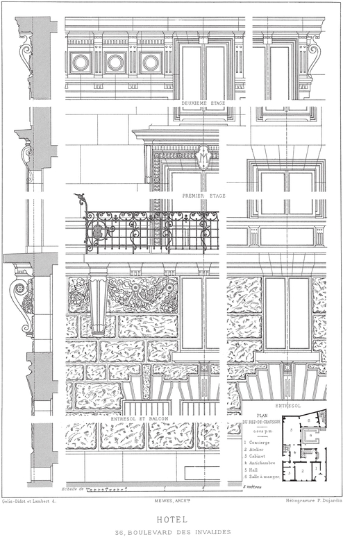 Paris Mansions and Apartments 1893 Facades Floor Plans and Architectural Details - photo 3