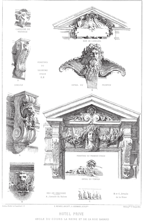 Paris Mansions and Apartments 1893 Facades Floor Plans and Architectural Details - photo 8