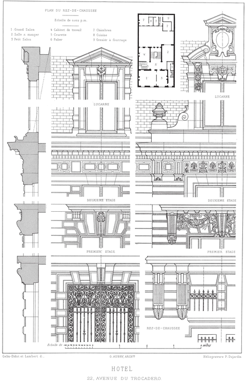 Paris Mansions and Apartments 1893 Facades Floor Plans and Architectural Details - photo 13