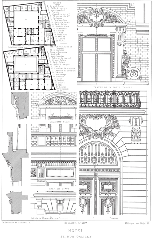 Paris Mansions and Apartments 1893 Facades Floor Plans and Architectural Details - photo 15