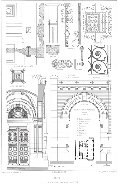 Paris Mansions and Apartments 1893 Facades Floor Plans and Architectural Details - photo 19