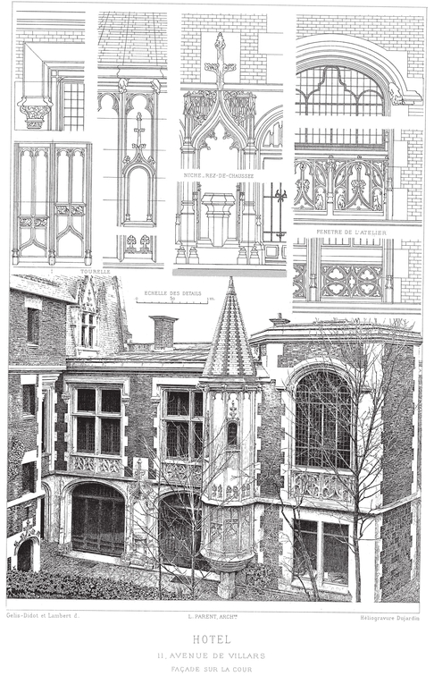 Paris Mansions and Apartments 1893 Facades Floor Plans and Architectural Details - photo 24
