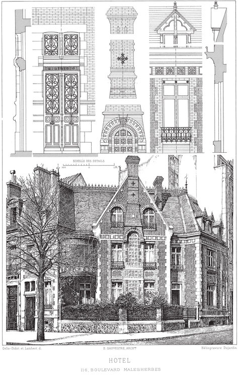Paris Mansions and Apartments 1893 Facades Floor Plans and Architectural Details - photo 25