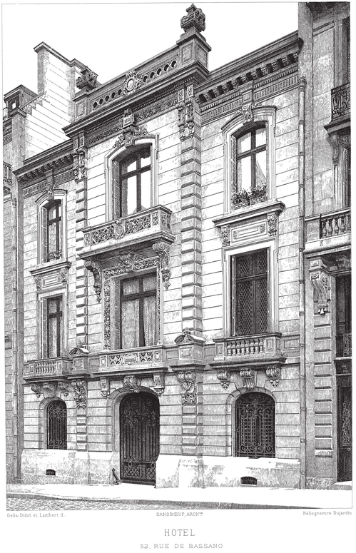 Paris Mansions and Apartments 1893 Facades Floor Plans and Architectural Details - photo 32