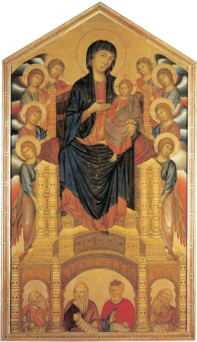 Cimabue Madonna in Majesty with Eight Angels and Four Prophets ca 1280 - photo 5