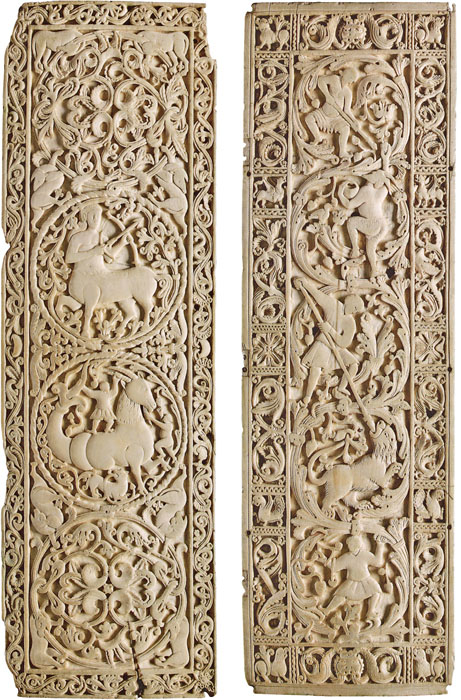 Diptych 8 th century Elephant ivory 343 x 107 cm From the Beauvais - photo 2
