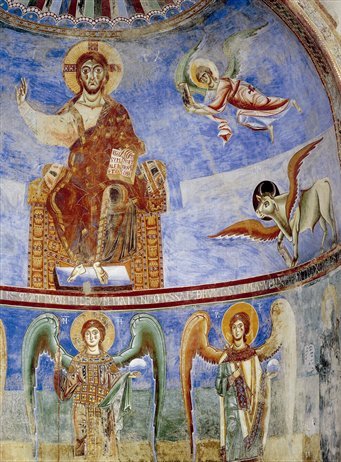 Christ in Majesty c 1072-1087 Fresco Basilica of Sant Angelo in Formis - photo 3