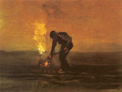 Peasant Burning Weeds Drenthe October 1883 Oil on wood 305 x 395 cm - photo 6