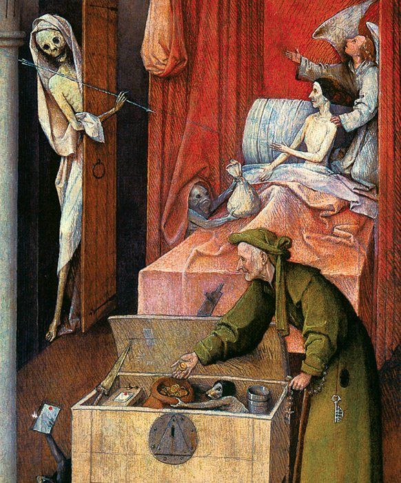 Death of a Miser Detail side panel c1485-1490 oil on panel 926 x 308 - photo 7