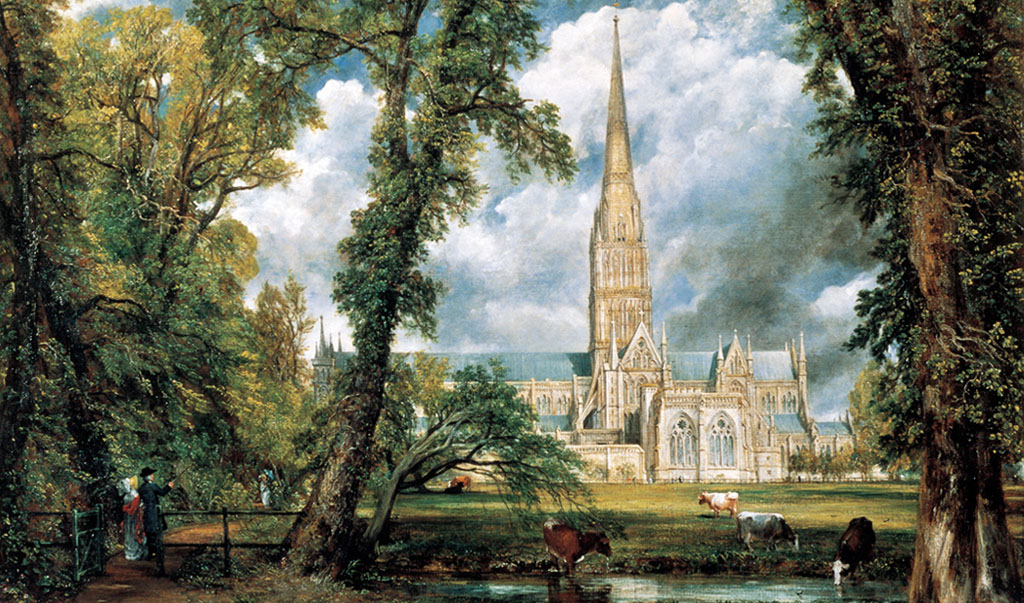 John Constable Salisbury Cathedral from the Bishop s Ground detail 1823 - photo 3