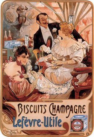 Biscuits Champagne Lefvre-Utile 1896 Colour lithograph 521 x 352 cm - photo 4