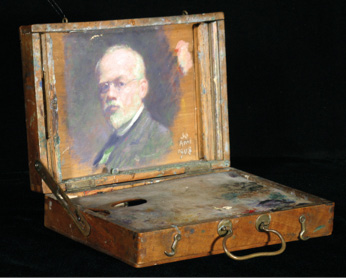 Confederation Centre Art Gallery Mahogany Sketch Box With Harris Self-portrait - photo 3