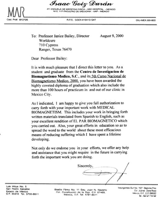 The above is a copy of a supportive endorsement letter dated August 9 2000 to - photo 6