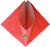 7Fold the upper edges to the center and unfold 8Valley fold between the - photo 27