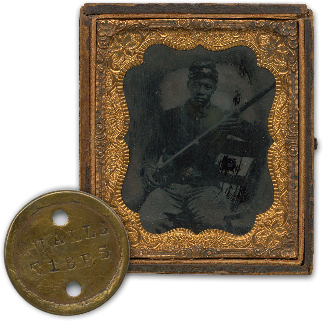 A photograph circa 18641865 and the military ID tag of Sergeant Qualls - photo 5