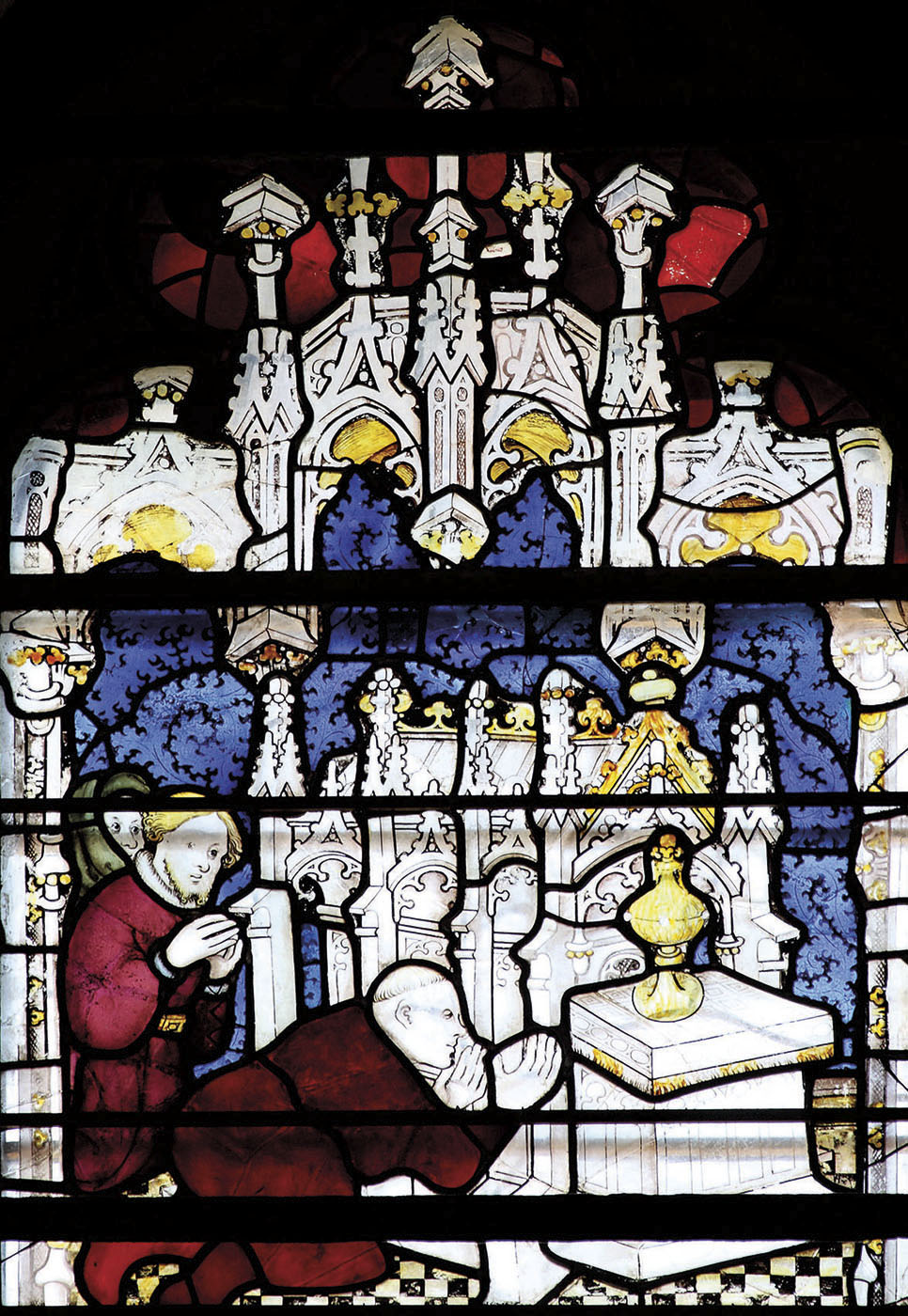 Stained glass in York Minster c 1414 depicting Ralph praying at the shrine - photo 6