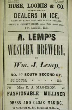 Directory ads like this 1858 example from Adam Lemp St Louis are some of - photo 9