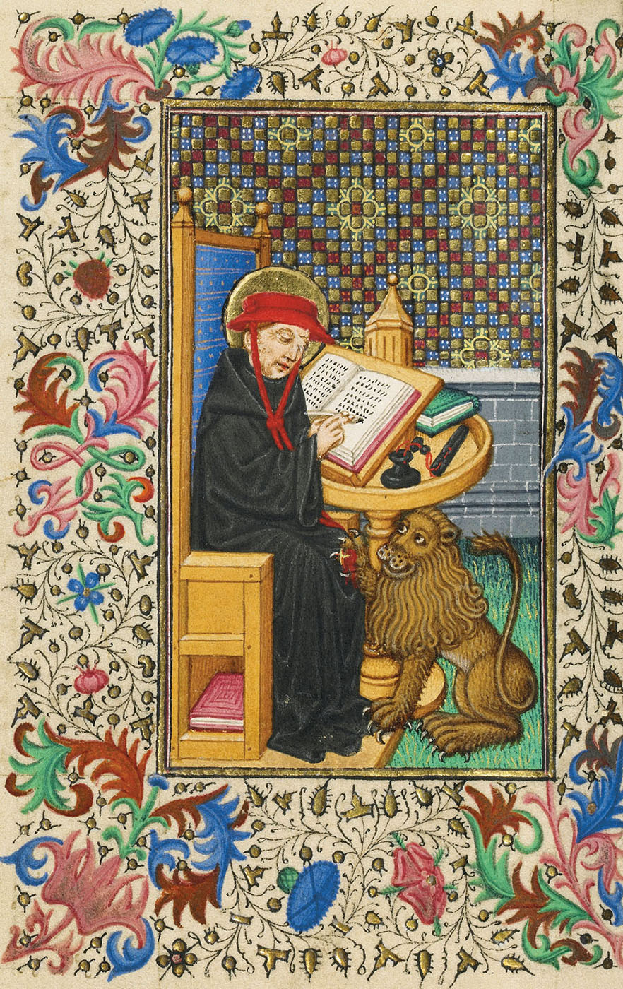 St Jerome is depicted in his study in a fifteenth-century Book of Hours by a - photo 5