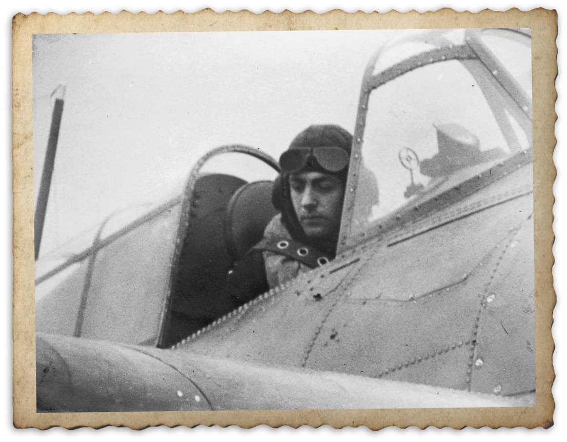 Sublieutenant Eric Brown in the cockpit of his Martlet Mk I F4F Wildcat - photo 5