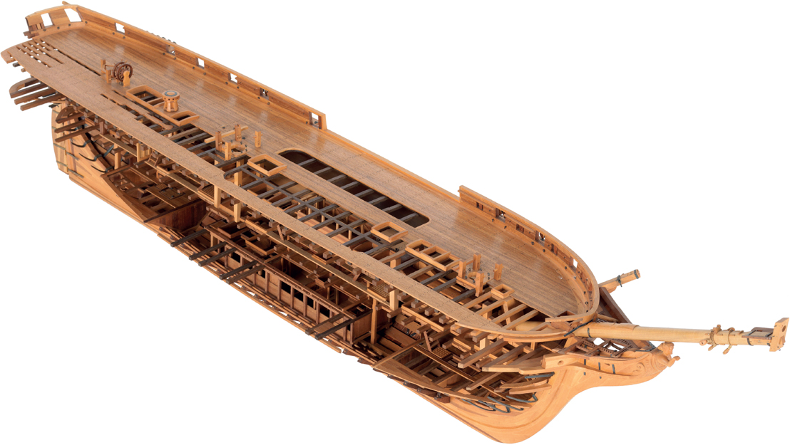 ZBAO430 A cutaway model of the frigate Pique of 1834 See Copyright Robert - photo 2